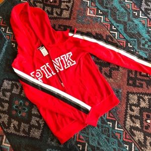 Victoria’s Secret Pink Retro Vibe zip front hoodie